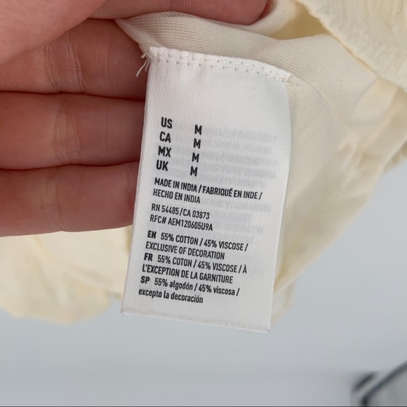 American Eagle Outfitters Cream Gauzy Boho Romper - Picture 11 of 15